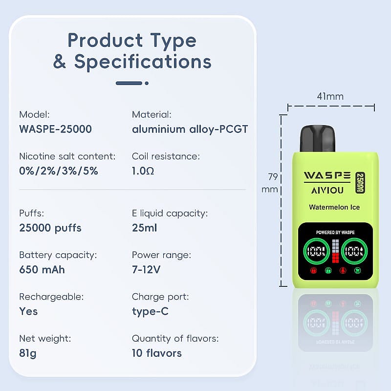 WASPE 25000 25K Puffs Einweg Vape Pen
