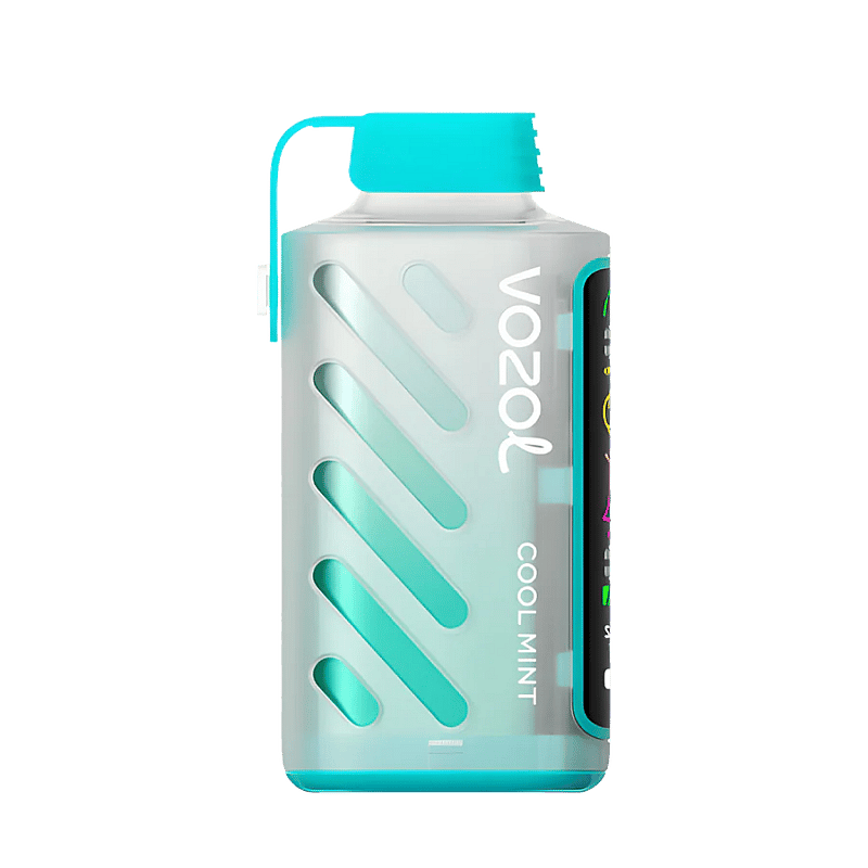 VOZOL Gear Power 20000 Vapeador desechable en sabor Cool Mint, elegante diseño negro y verde, compacto y elegante para vaping fácil sobre la marcha.