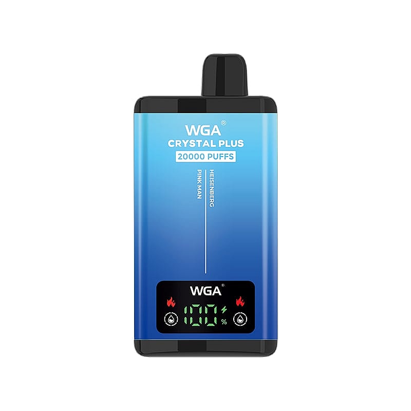 WGA Vape Crystal Pro Max 20000 with dual flavors switch, offering 20,000 puffs in a sleek, crystal design for a premium vaping experience.
