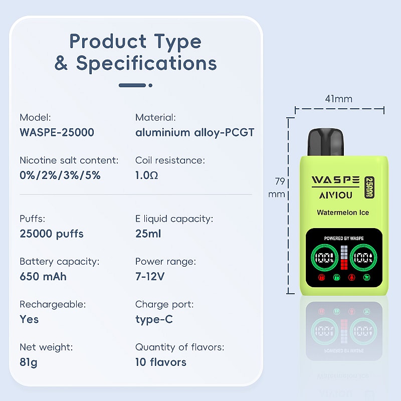 WASPE 25000 25K Puffs Disposable Vape Pen