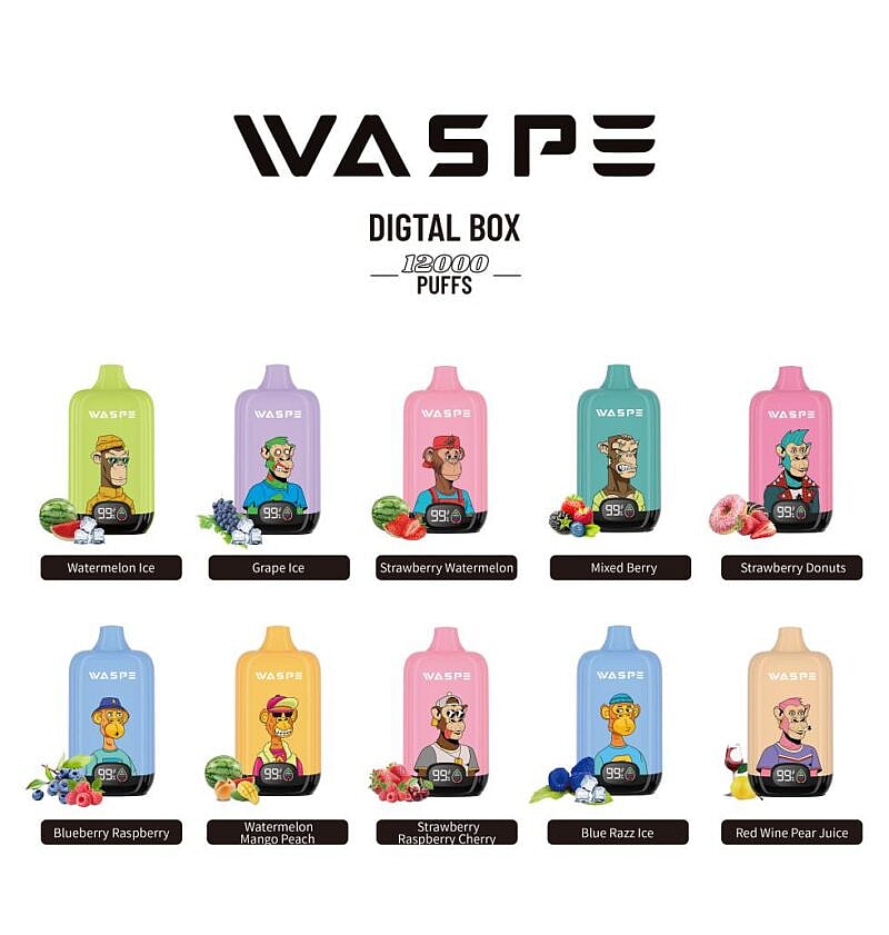 WASPE 12000 Puffs Digital Box Disposable Vape Popularity Cigarette Pod