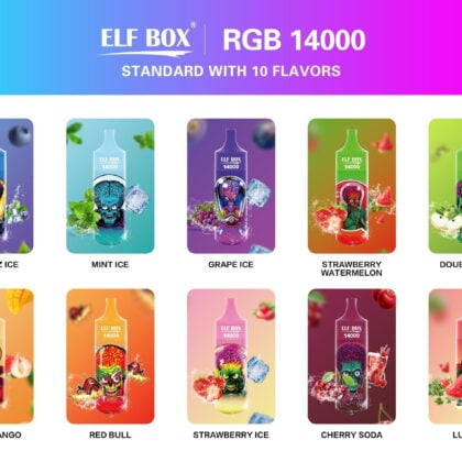 ELF BOX 14000 bouffées 0% 2% 5% Nicotine Rechargeable Disposable Pod