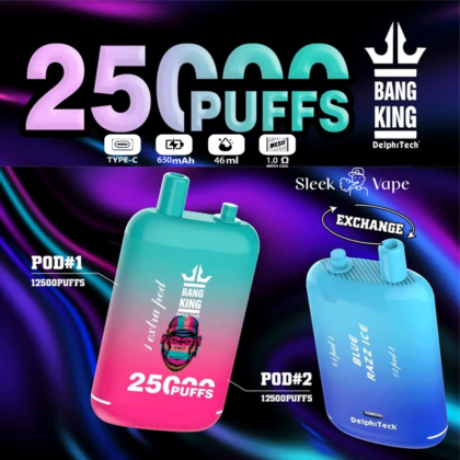 Bang King 25000 Puffs Double Warehouse Vape Pod för engångsbruk