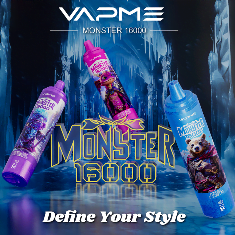 VAPME Monster 16000 Puffs 2% 5% Nicotine LED Display New Electronic Cigarette Pen