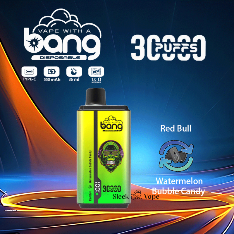Bang 30000 30k Puffs 0% 2% 3% 5% Nicotine New Double Taste Disposable Vape