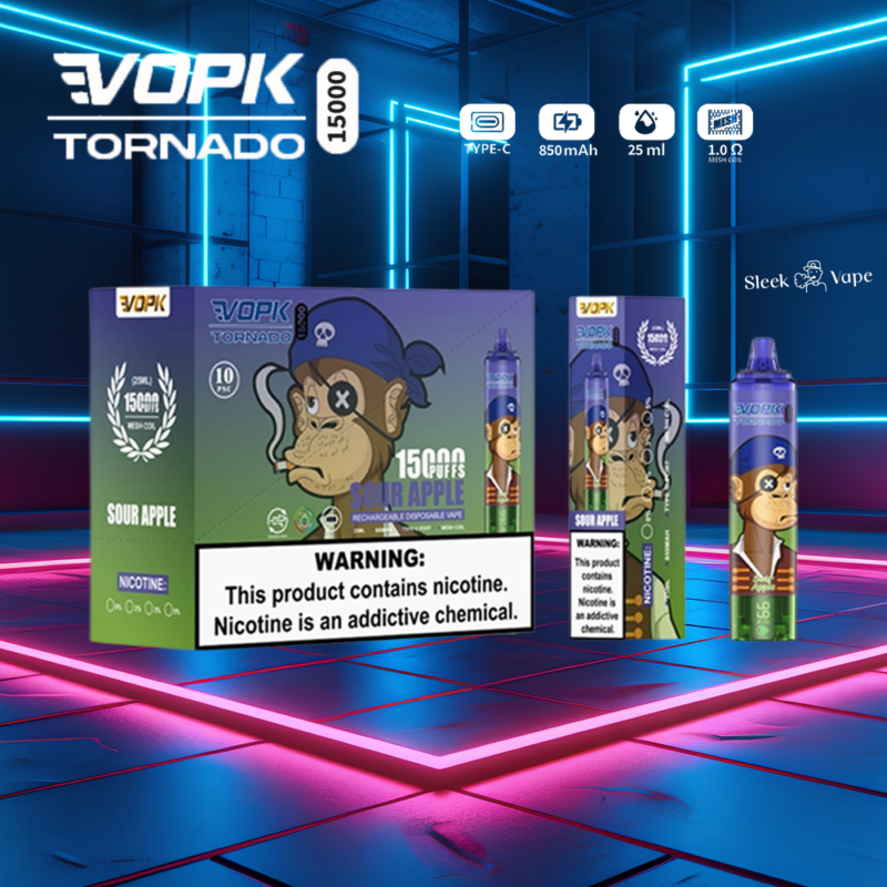 Vapeador desechable VOPK Tornado 15000 15K Puffs